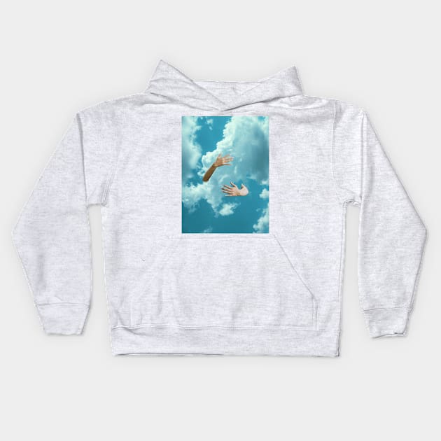 Sky hug Kids Hoodie by lacabezaenlasnubes